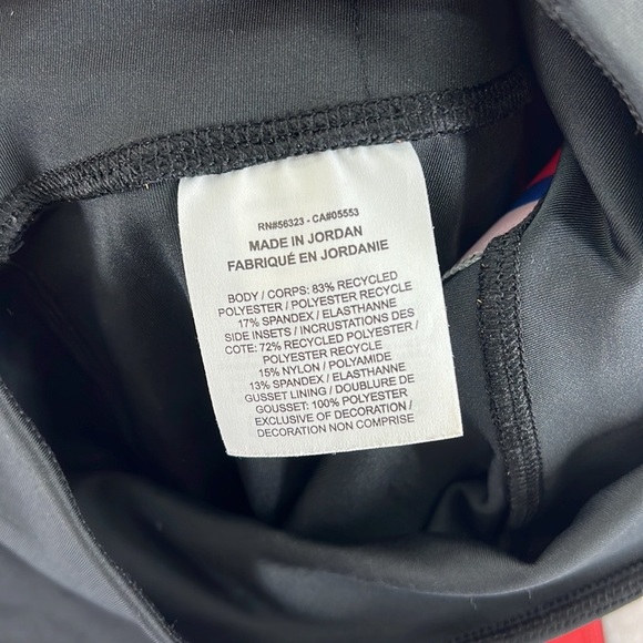 Nike Dri Fit Leggings Pants Black Red Womens Size M Athletic Workout Active - Picture 6 of 9